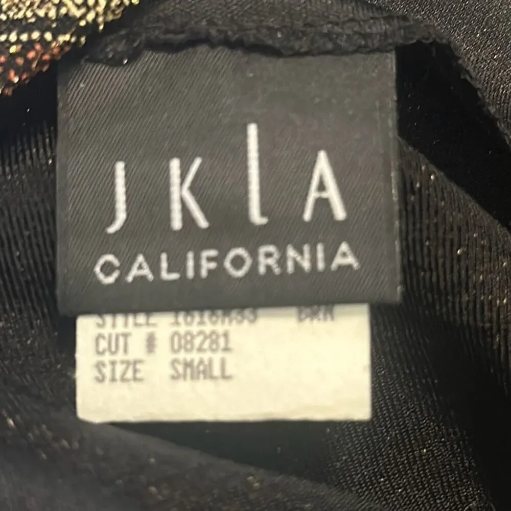 Vintage JKLA California Sleeveless Blouse‎ Evening Cocktail Shirt S Small USA
